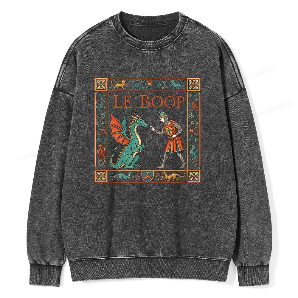 Pagewings Le Boop Unisex Washed Sweatshirt