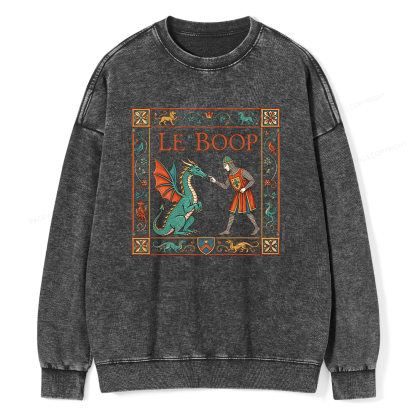 Pagewings Le Boop Unisex Washed Sweatshirt