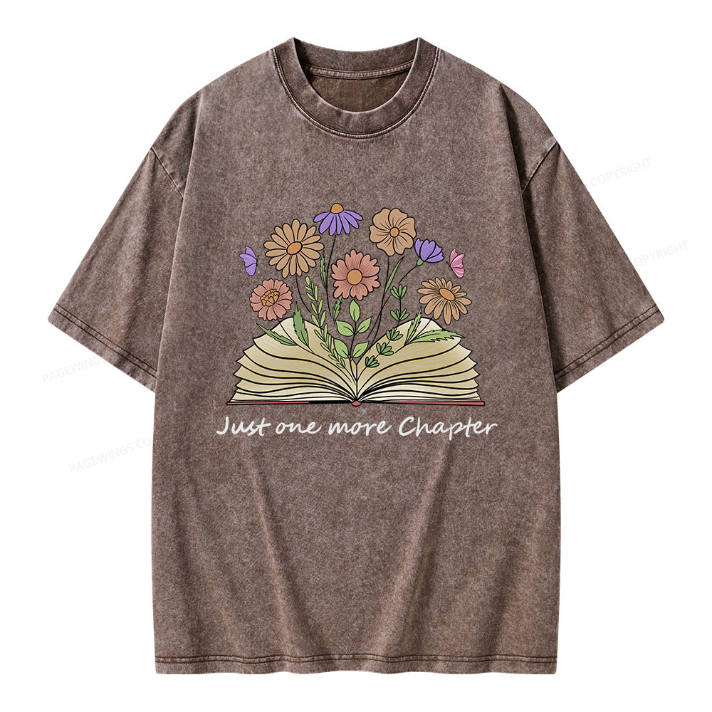 Pagewings Just One More Chapter Unisex Washed T-shirt