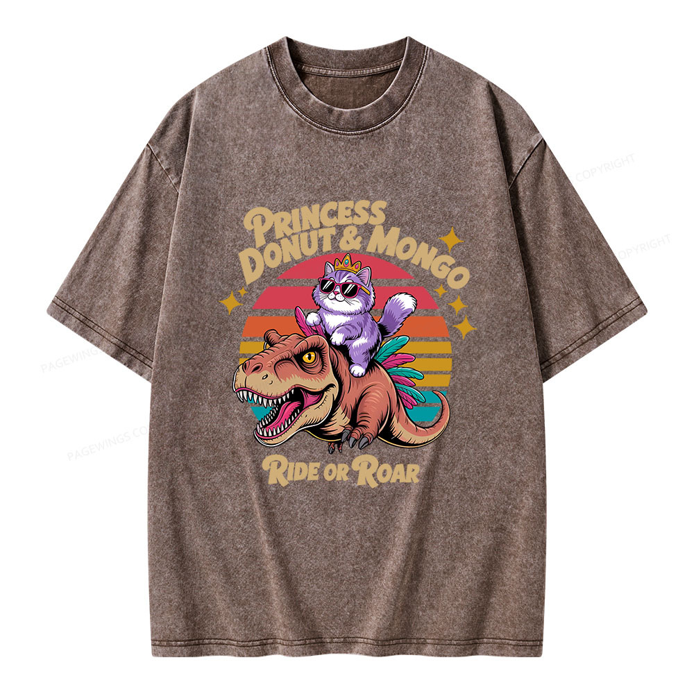 Pagewings Princess Donut & Mongo Unisex Washed T-shirt