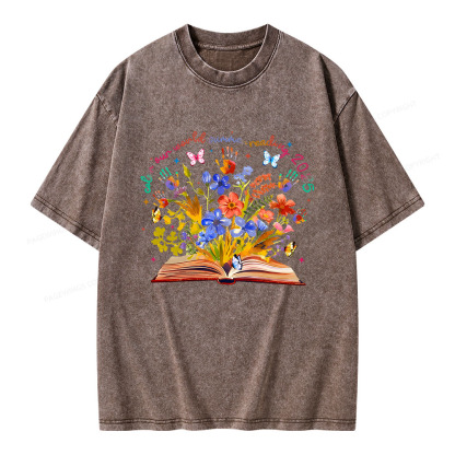 Pagewings Color Our World Summer Reading 2025 Unisex Washed T-shirt