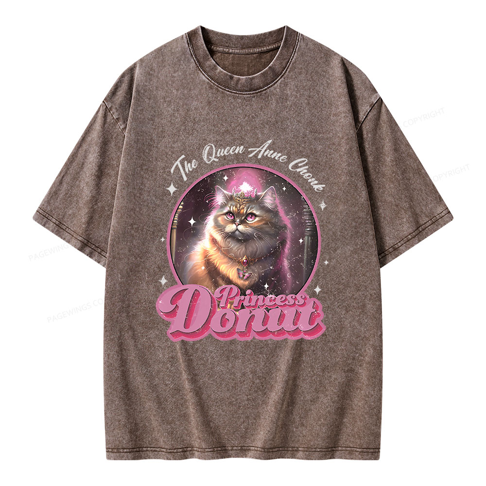 Pagewings Princess Donut  Unisex Washed T-shirt