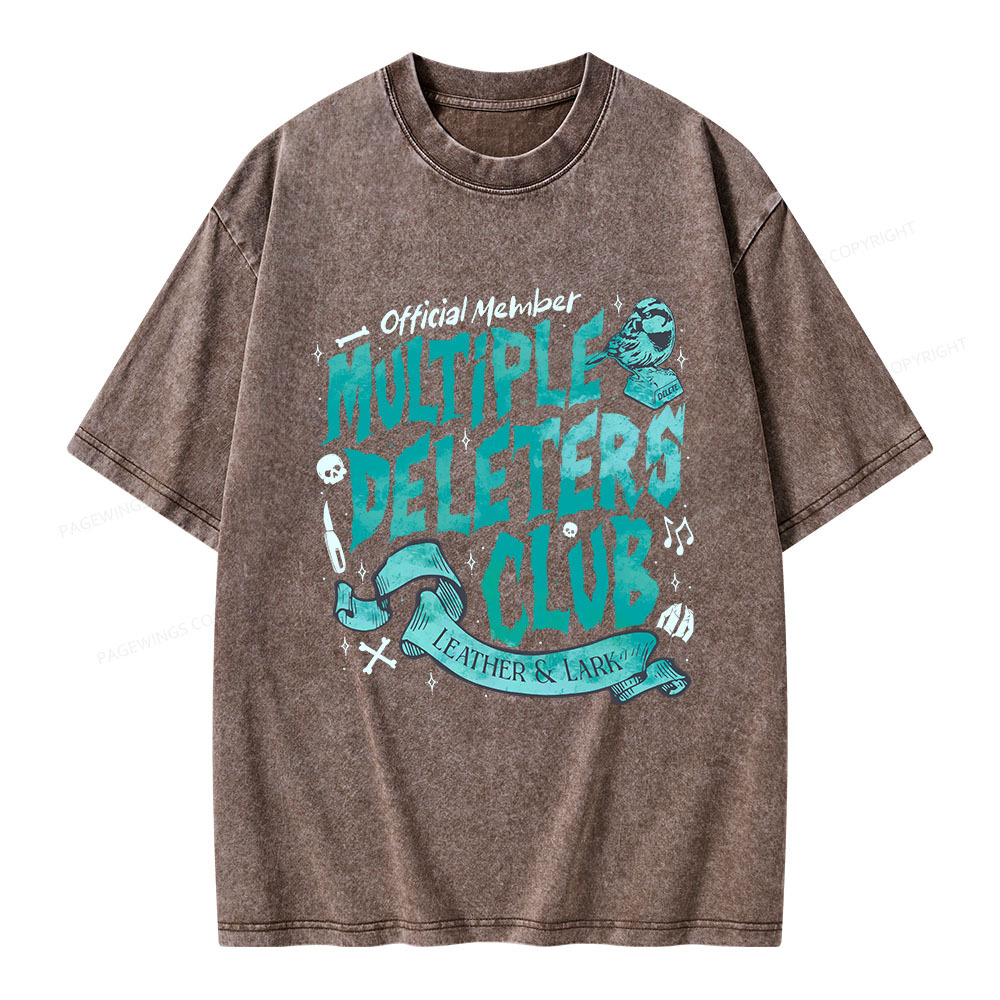 Pagewings Multiple Deleters Club Unisex Washed T-shirt