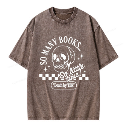 Pagewings Death By TBR Unisex Washed T-shirt