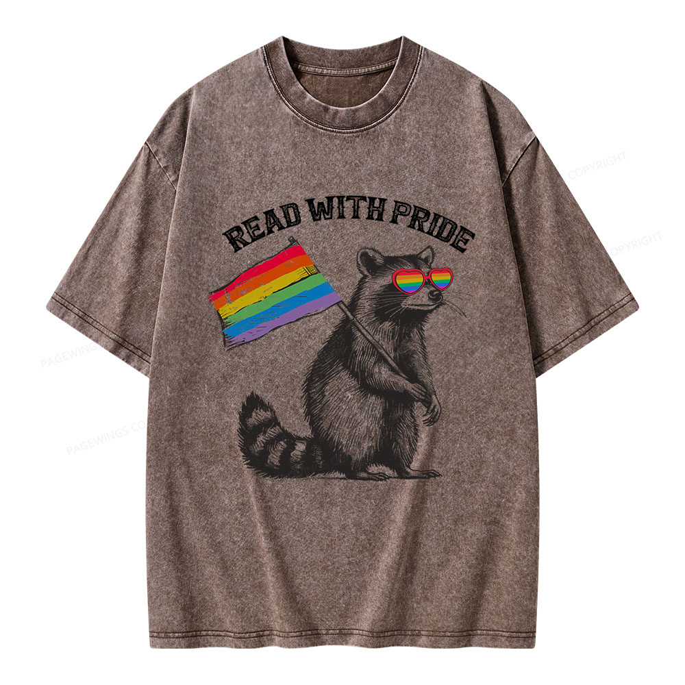 Pagewings Read with Pride Unisex Washed T-shirt