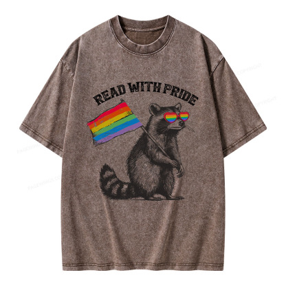 Pagewings Read with Pride Unisex Washed T-shirt