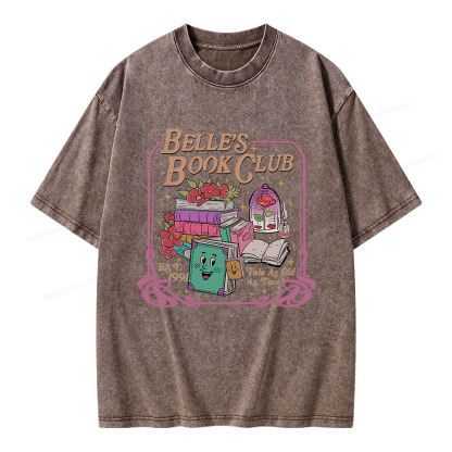 Pagewings Belle's Book Club Unisex Washed T-shirt