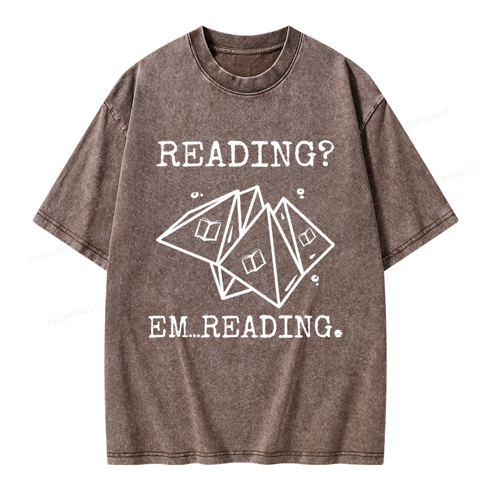 Pagewings Reading Em...Reading Unisex Washed T-shirt