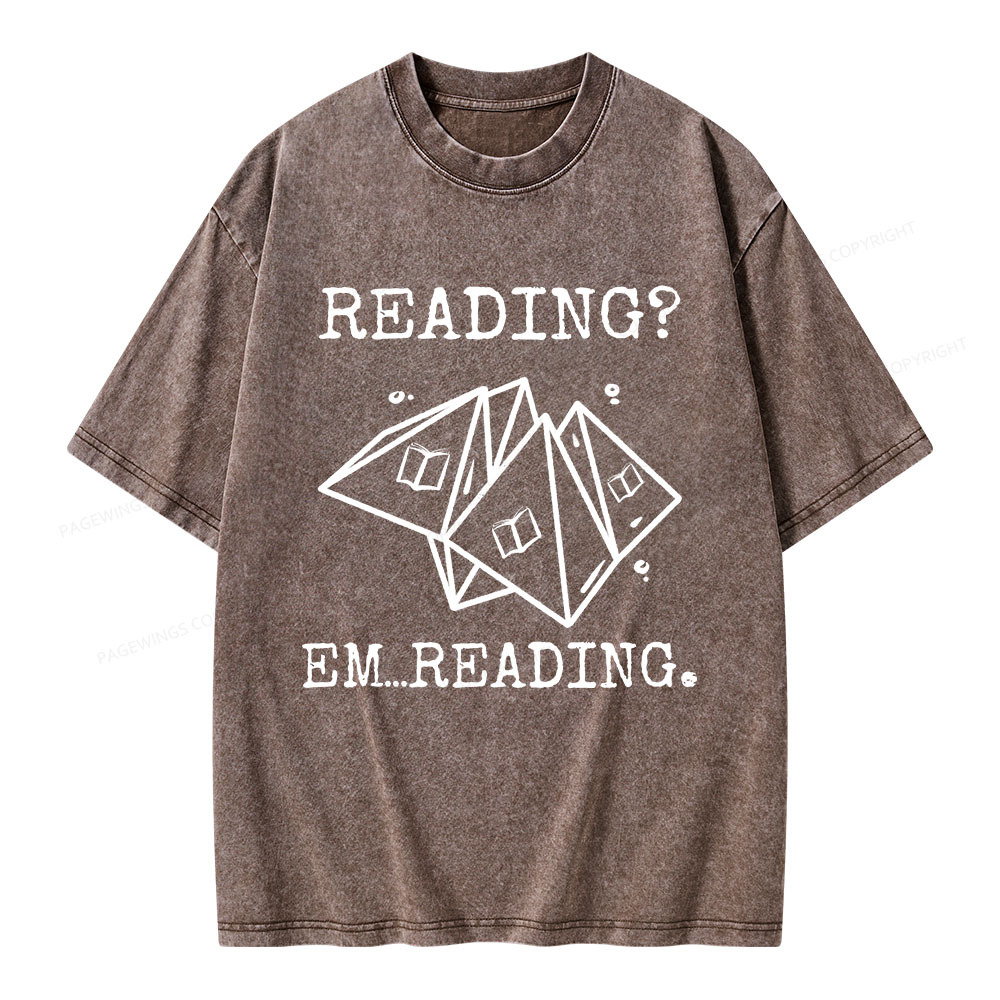Pagewings Reading Em...Reading Unisex Washed T-shirt