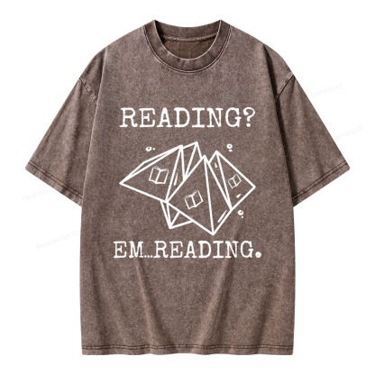 Pagewings Reading Em...Reading Unisex Washed T-shirt