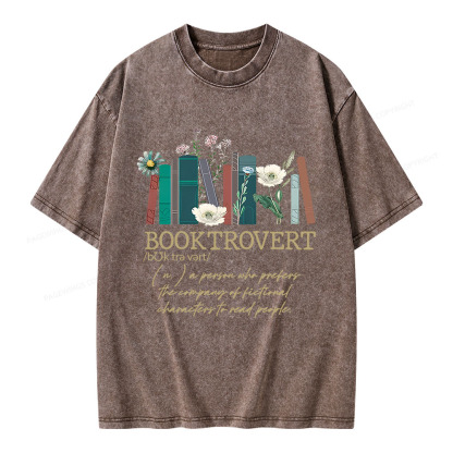 Pagewings Booktrovert Unisex Washed T-shirt
