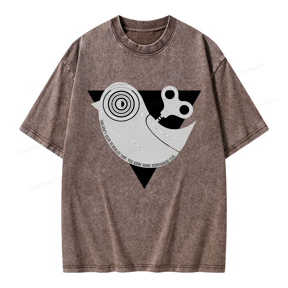 Pagewings Wind up Bird Chronicle Unisex Washed T-shirt