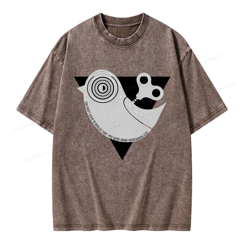 Pagewings Wind up Bird Chronicle Unisex Washed T-shirt