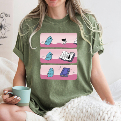 Pagewing Books vs Reality Unisex Washed T-shirt