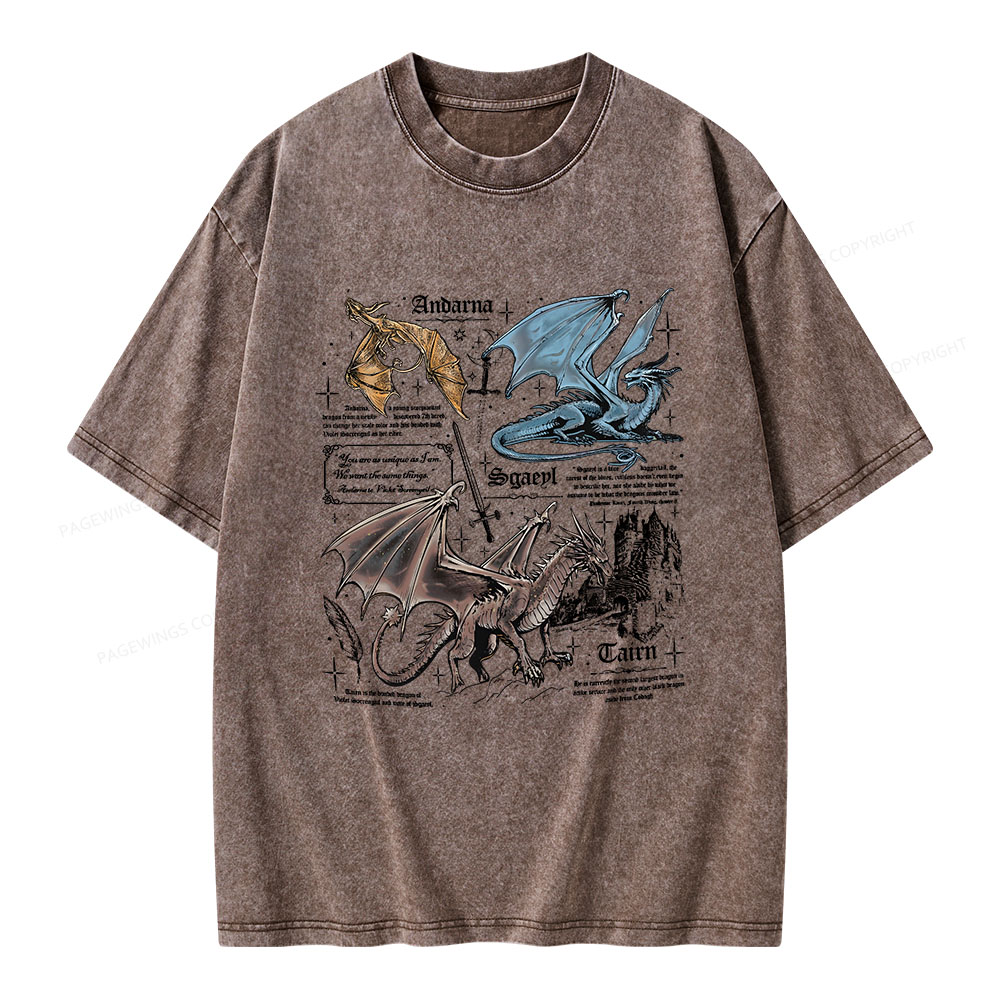 Pagewings Dragon Unisex Washed T-shirt