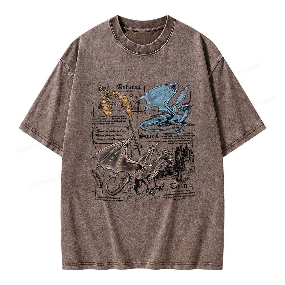 Pagewings Dragon Unisex Washed T-shirt