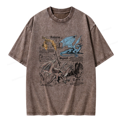 Pagewings Dragon Unisex Washed T-shirt