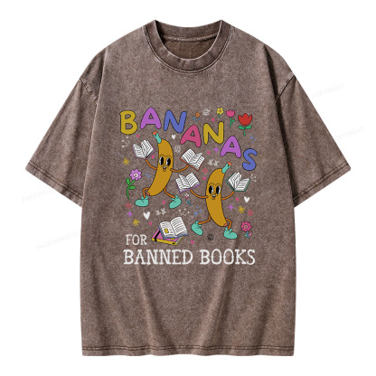 Pagewings Read Banned Books Unisex Washed T-shirt