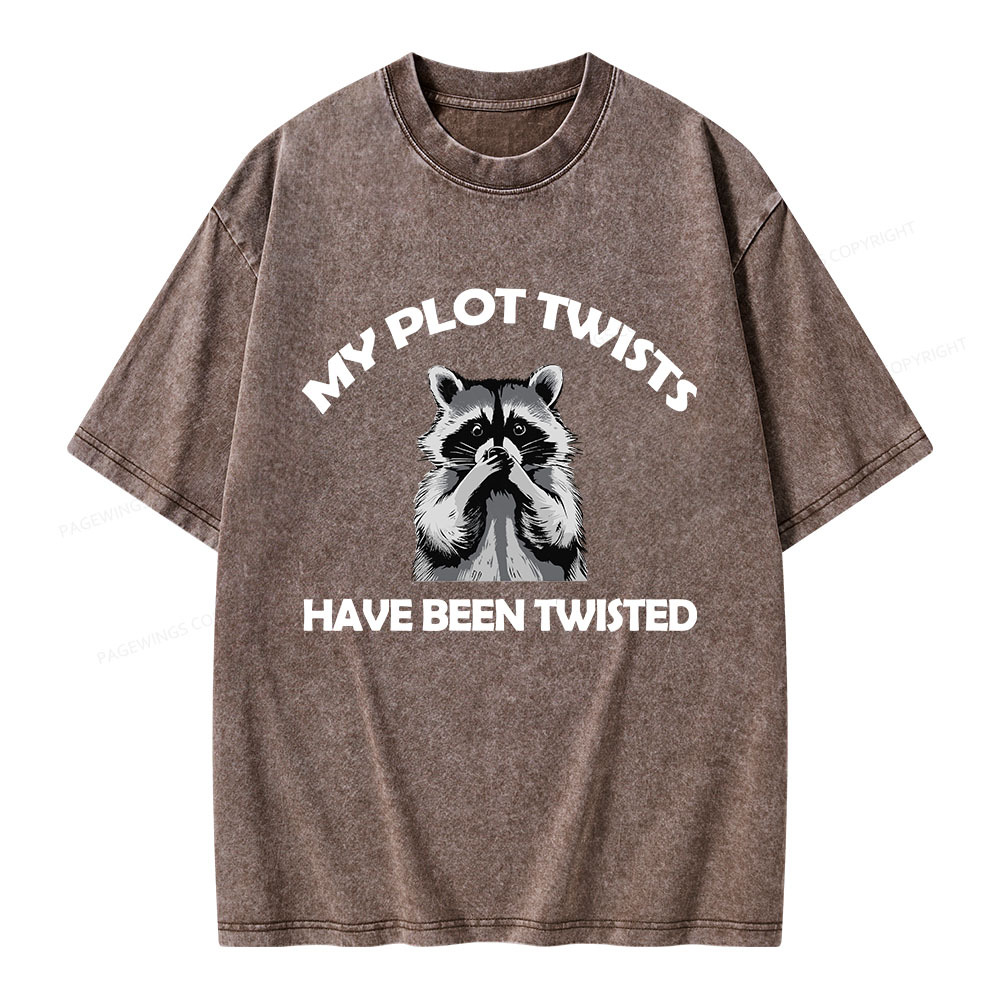 Pagewings My Plot Twists Have Been Twisted Unisex Washed T-shirt