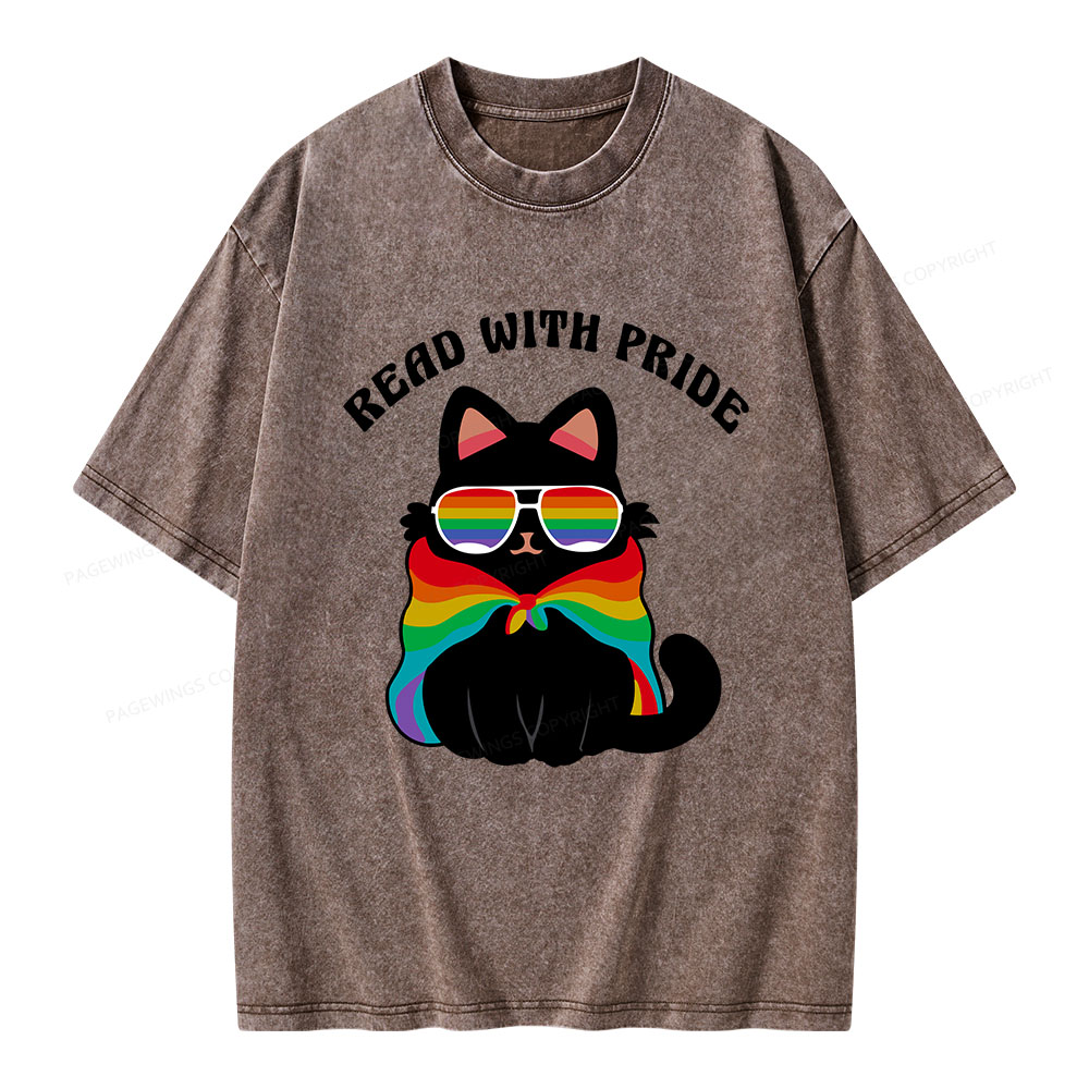 Pagewings Read With Pride Unisex Washed T-shirt