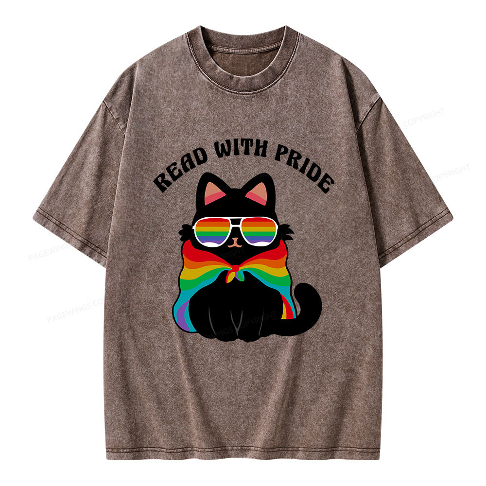 Pagewings Read With Pride Unisex Washed T-shirt