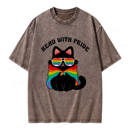 Pagewings Read With Pride Unisex Washed T-shirt