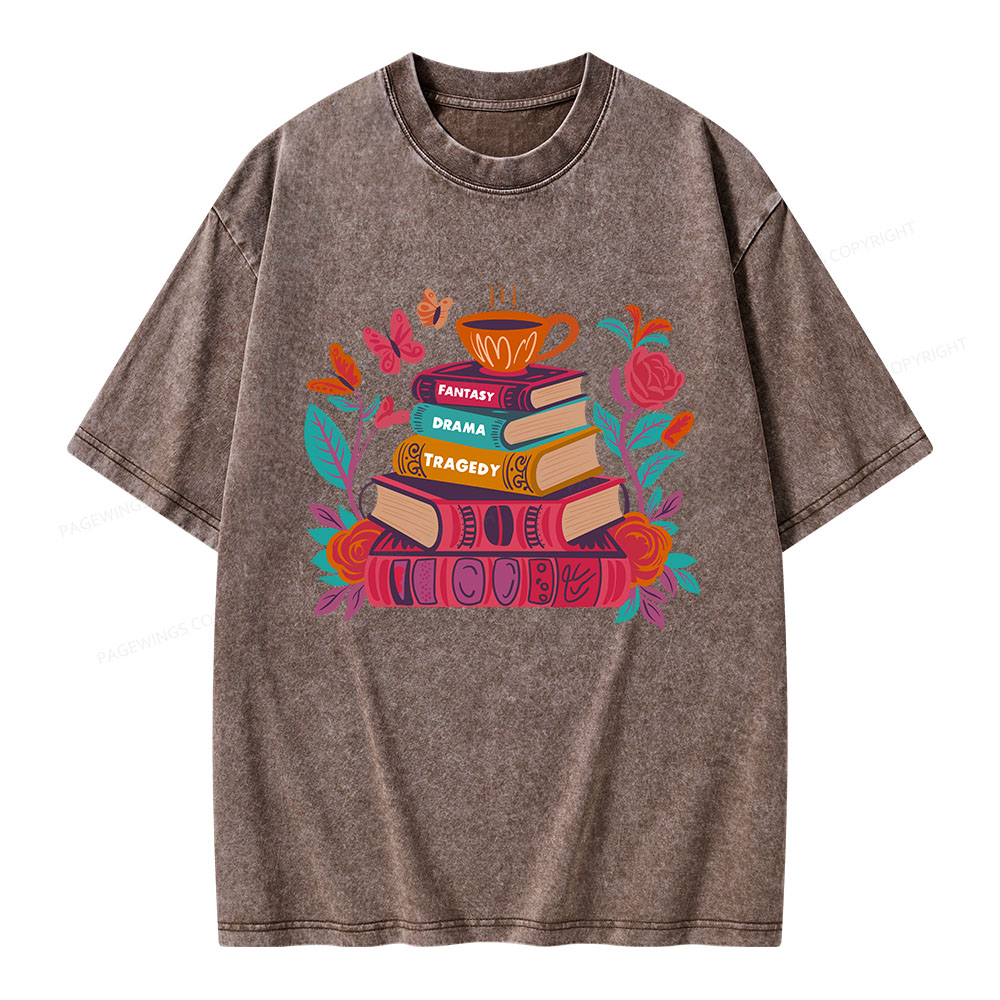 Pagewings Book Lover Unisex Washed T-shirt