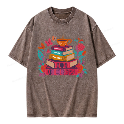 Pagewings Book Lover Unisex Washed T-shirt