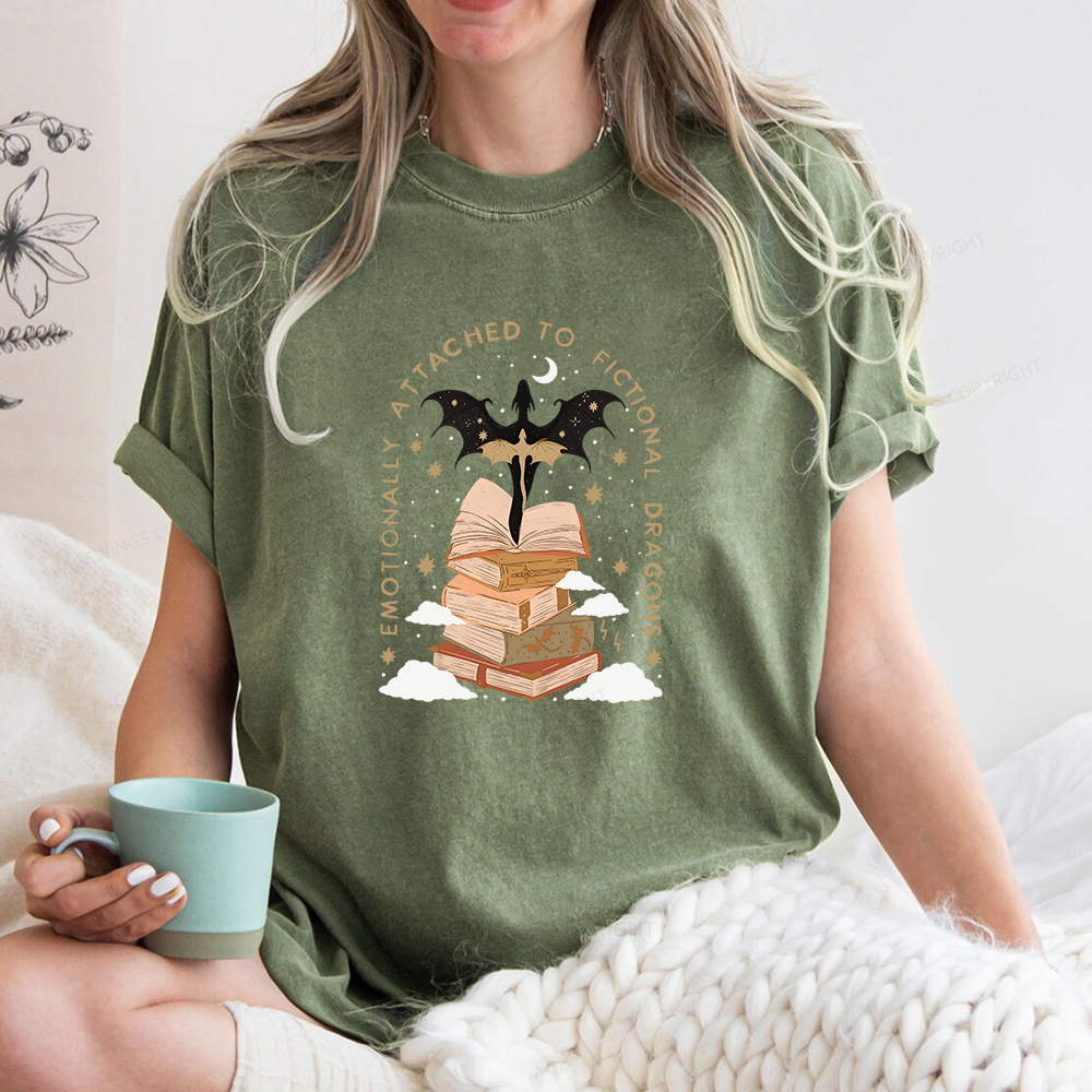 Pagewing Fantasy Romance Reader Gift Romantacy Unisex Washed T-shirt