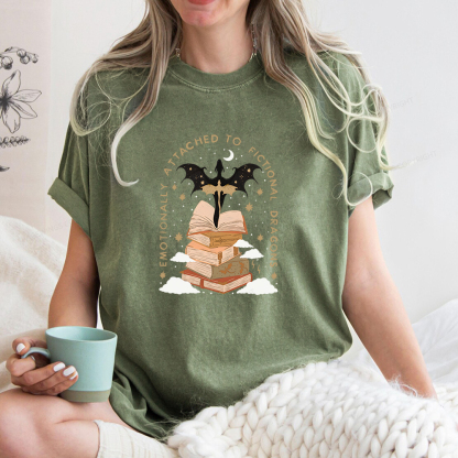 Pagewing Fantasy Romance Reader Gift Romantacy Unisex Washed T-shirt