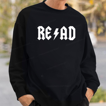 Pagewings Read Back In The Library "rock And Roll Unisex Classic Sweatshirt