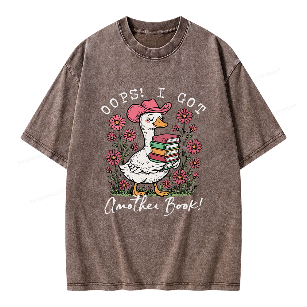Pagewings Oops I Got Another Book Unisex Washed T-shirt