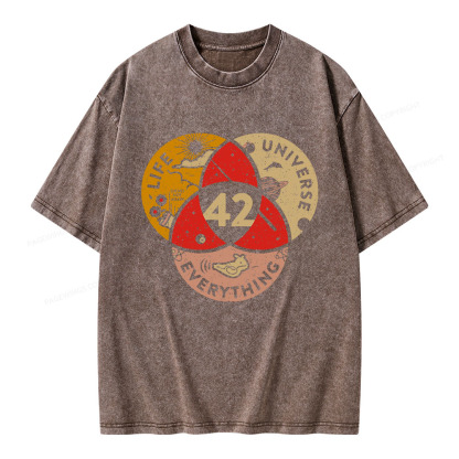 Pagewings 42 The Answer To Life The Universe And Everything Unisex Washed T-shirt