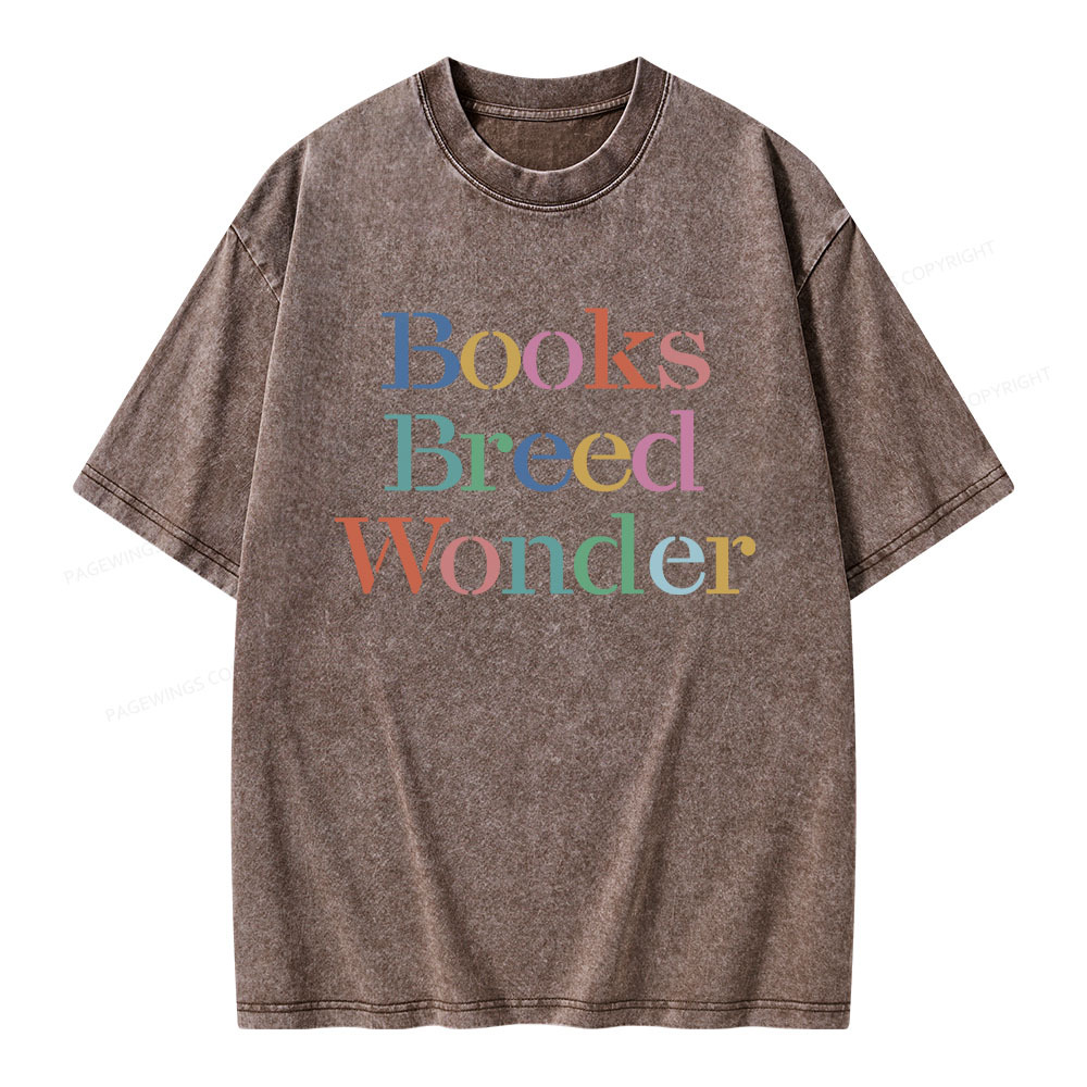 Pagewings Books Breed Wonder Unisex Washed T-shirt