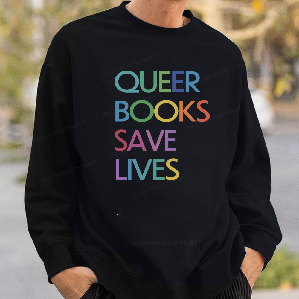 Pagewings Queer Books Save Lives Unisex Classic Sweatshirt