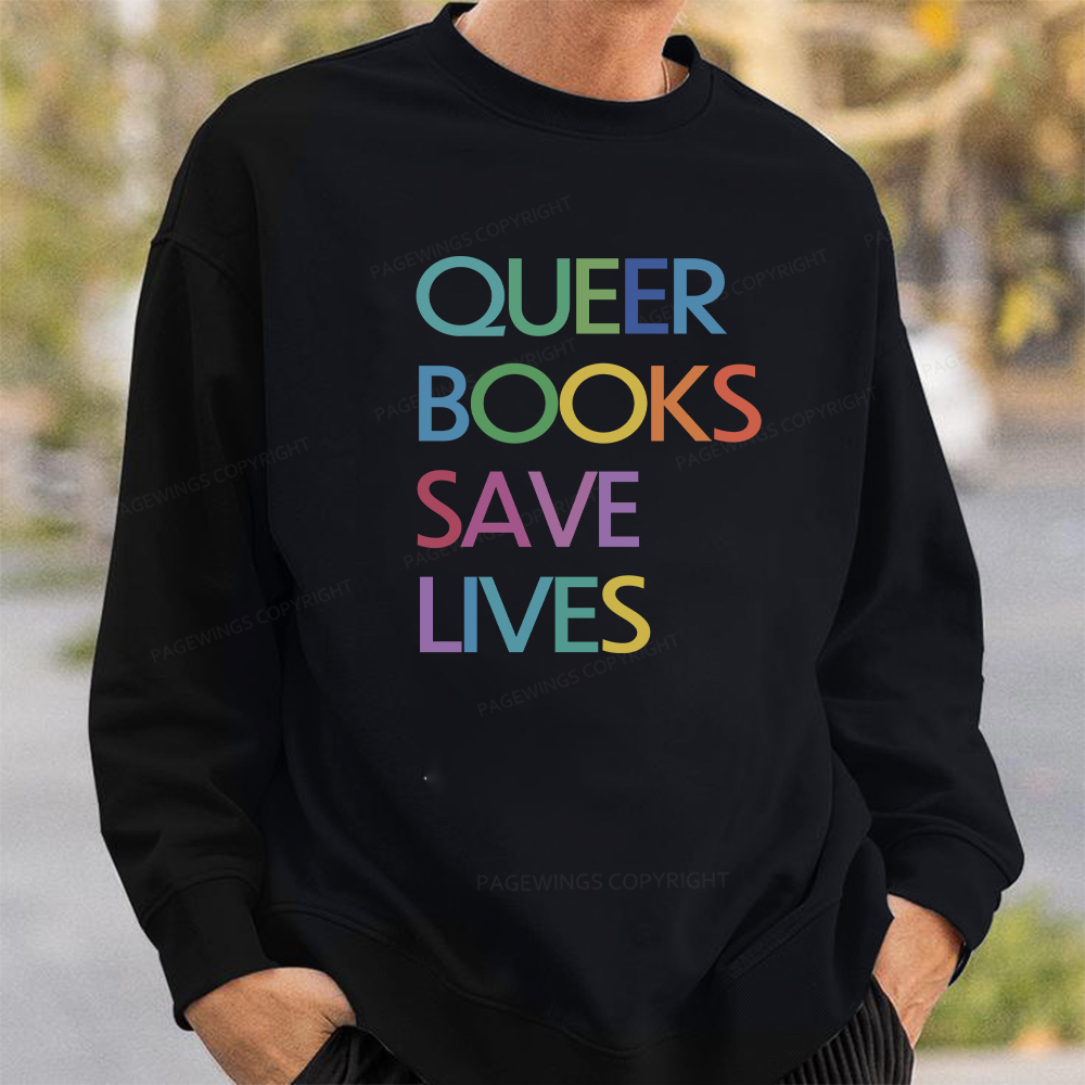 Pagewings Queer Books Save Lives Unisex Classic Sweatshirt