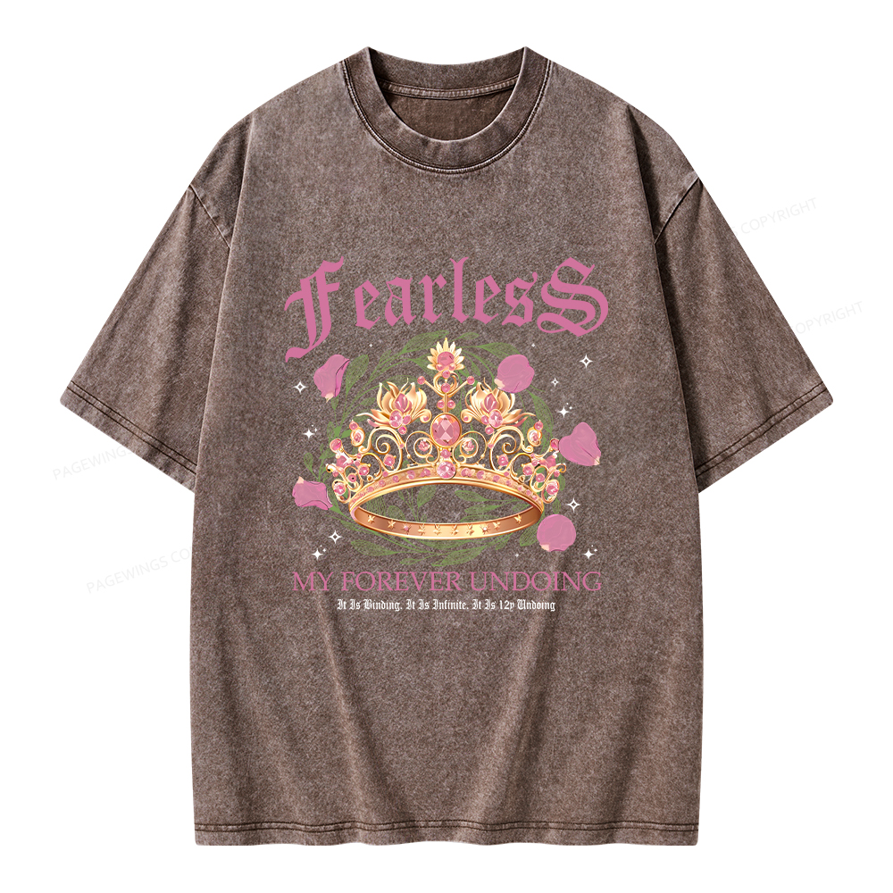 Pagewings Fearless Bookish Comfort Colors Unisex Washed T-shirt
