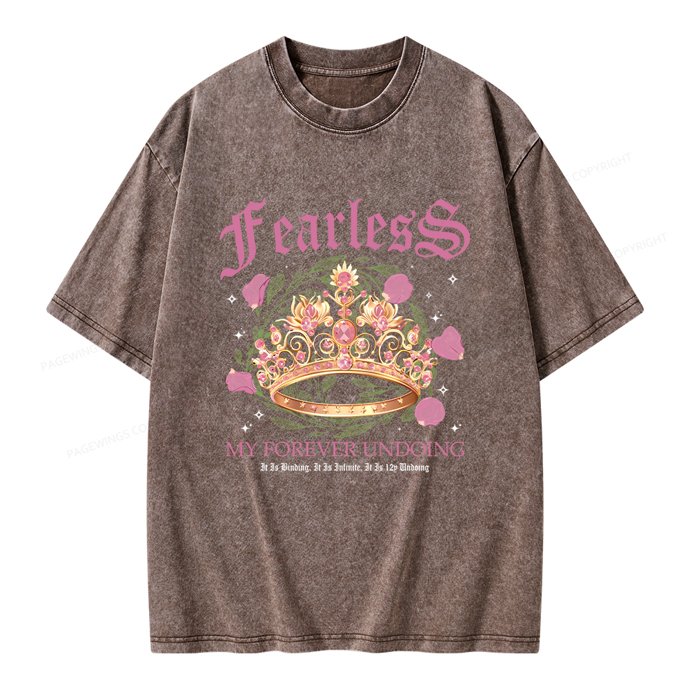 Pagewings Fearless Bookish Comfort Colors Unisex Washed T-shirt