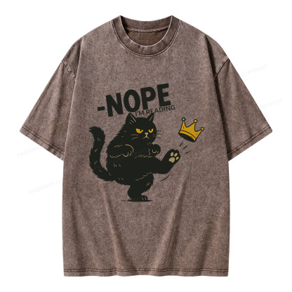 Pagewings Nope I'm Reading Unisex Washed T-shirt