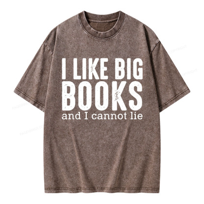 Pagewings I Like Big Books And I Cannot Lie Unisex Washed T-shirt