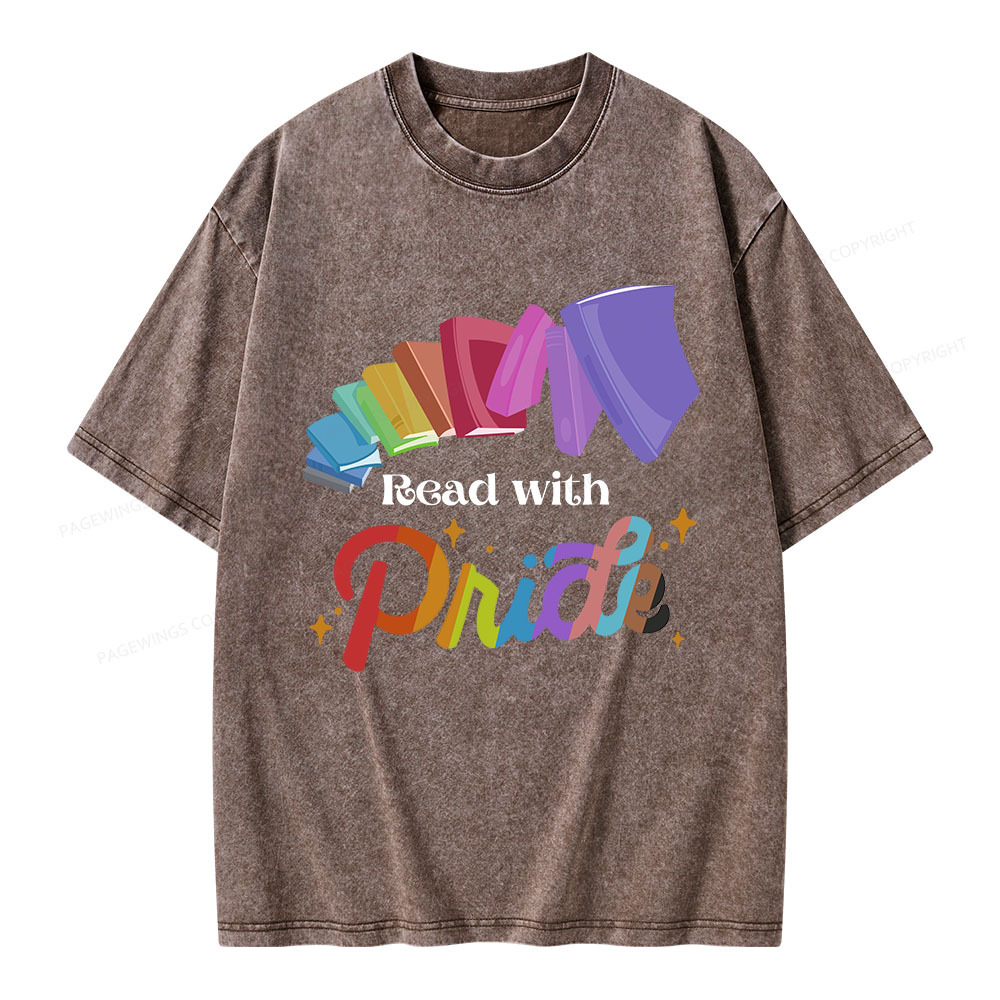 Pagewings Read with Pride Unisex Washed T-shirt