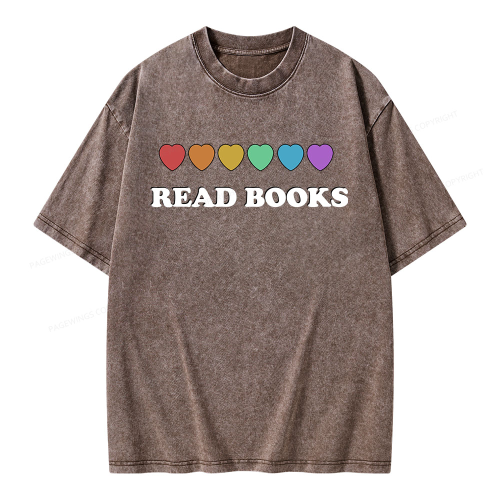 Pagewings Read Books Unisex Washed T-shirt