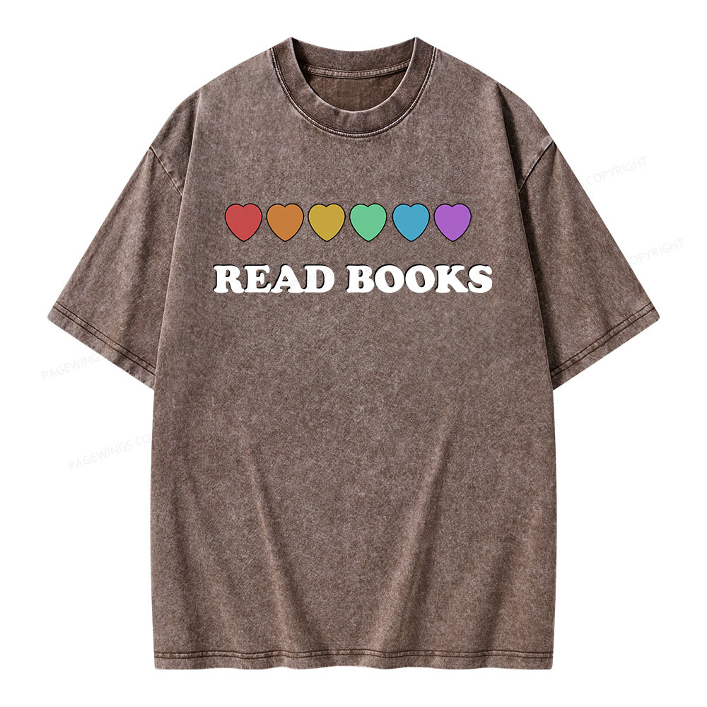 Pagewings Read Books Unisex Washed T-shirt