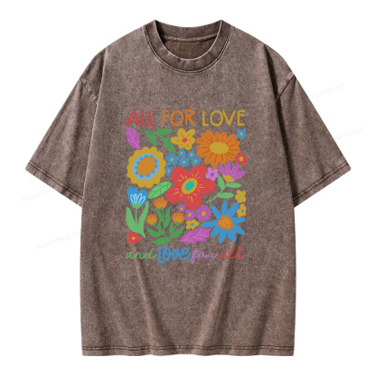 Pagewings All For Love Unisex Washed T-shirt