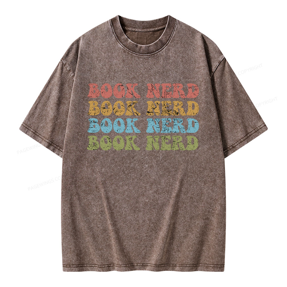 Pagewings Book Nerd Unisex Washed T-shirt