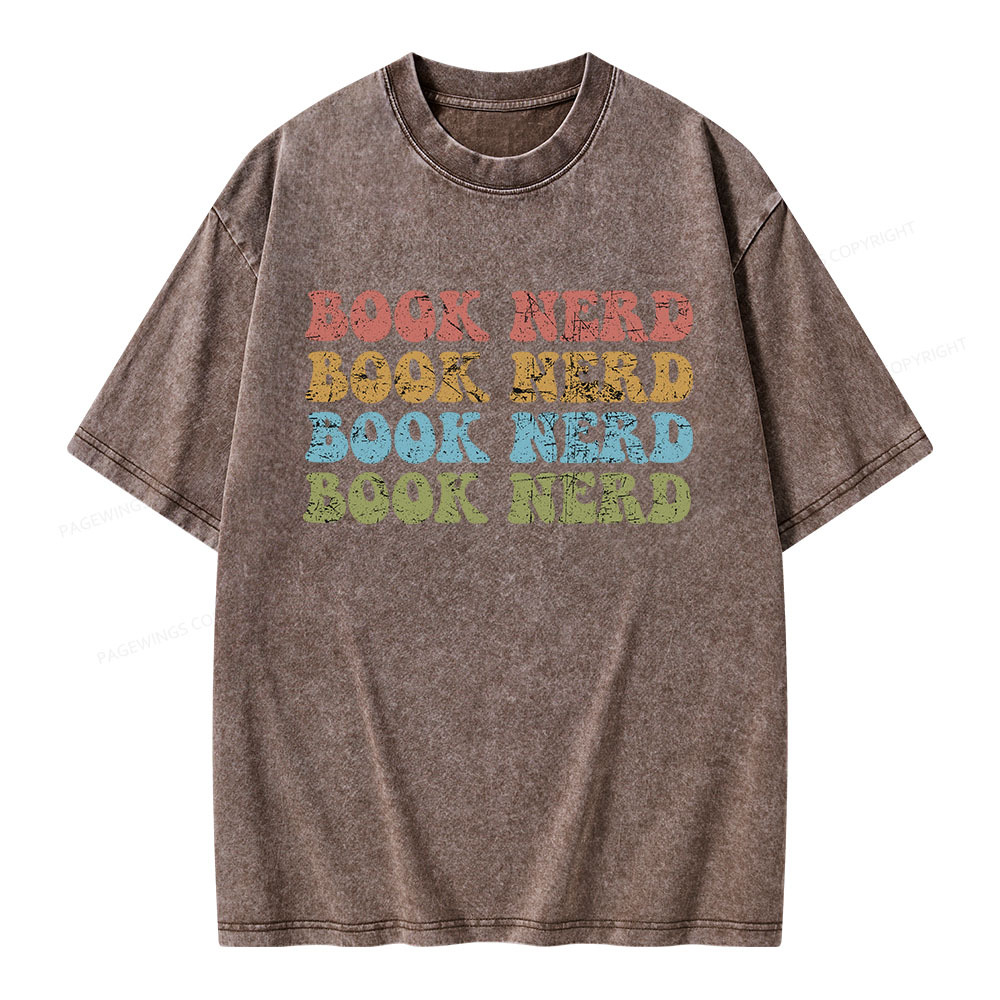 Pagewings Book Nerd Unisex Washed T-shirt