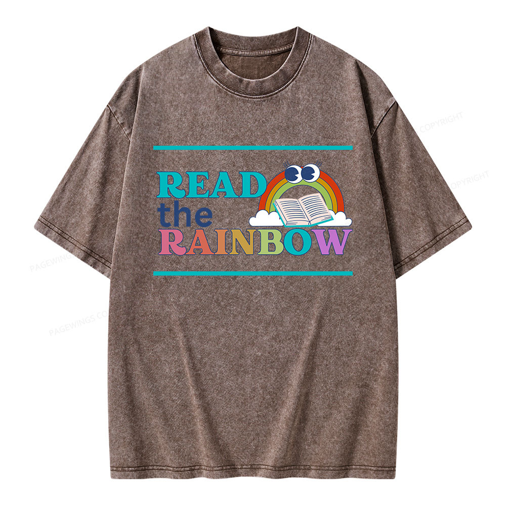 Pagewings Read the Rainbow Unisex Washed T-shirt