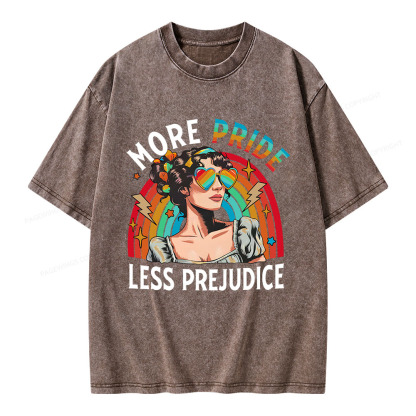 Pagewings More Pride Less Prejudice Unisex Washed T-shirt