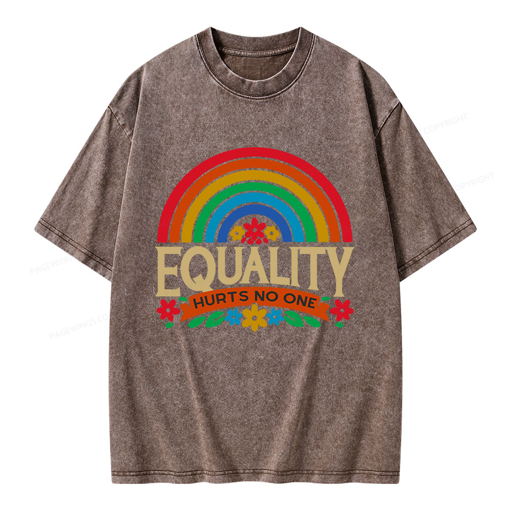 Pagewings Equality Hurts No One Unisex Washed T-shirt