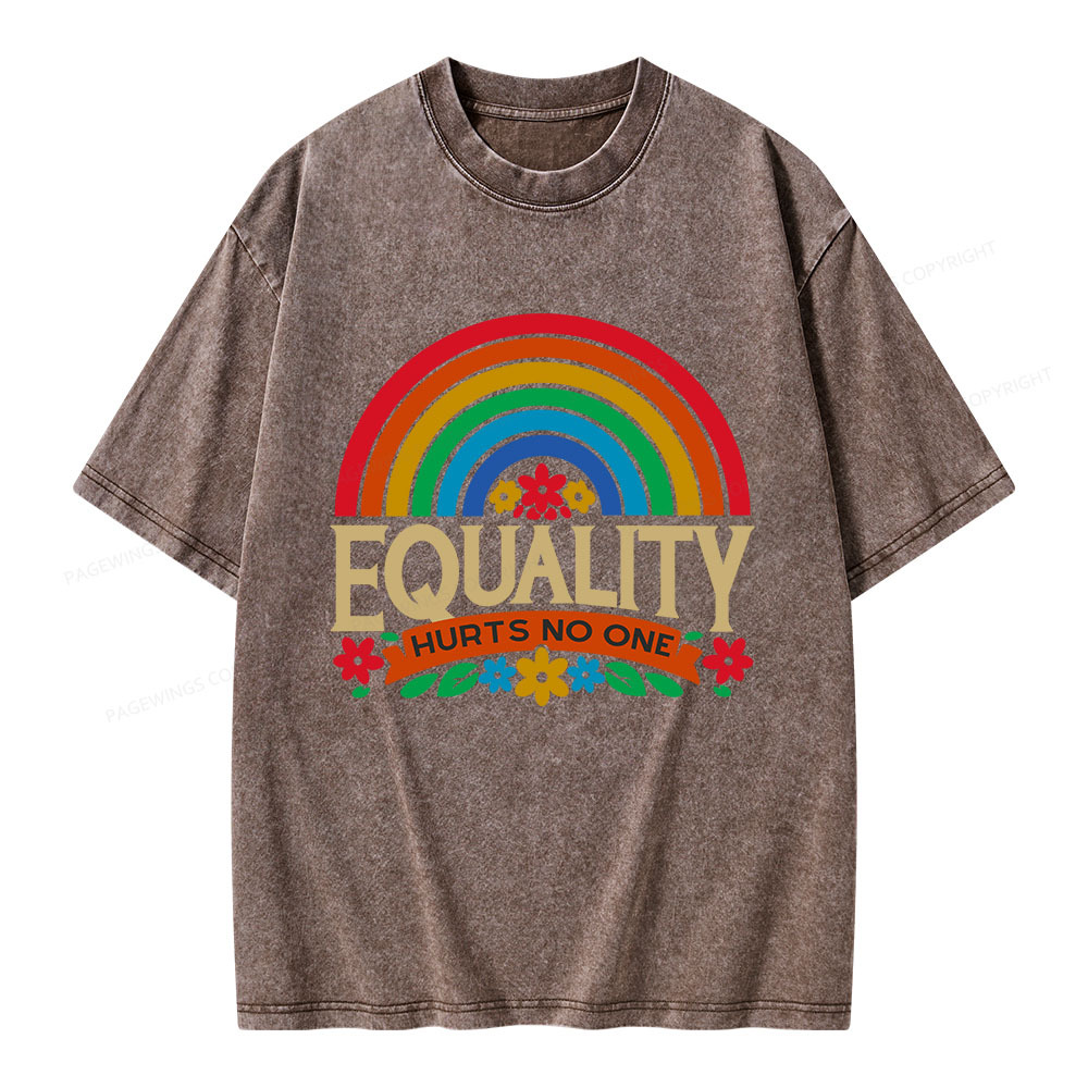 Pagewings Equality Hurts No One Unisex Washed T-shirt